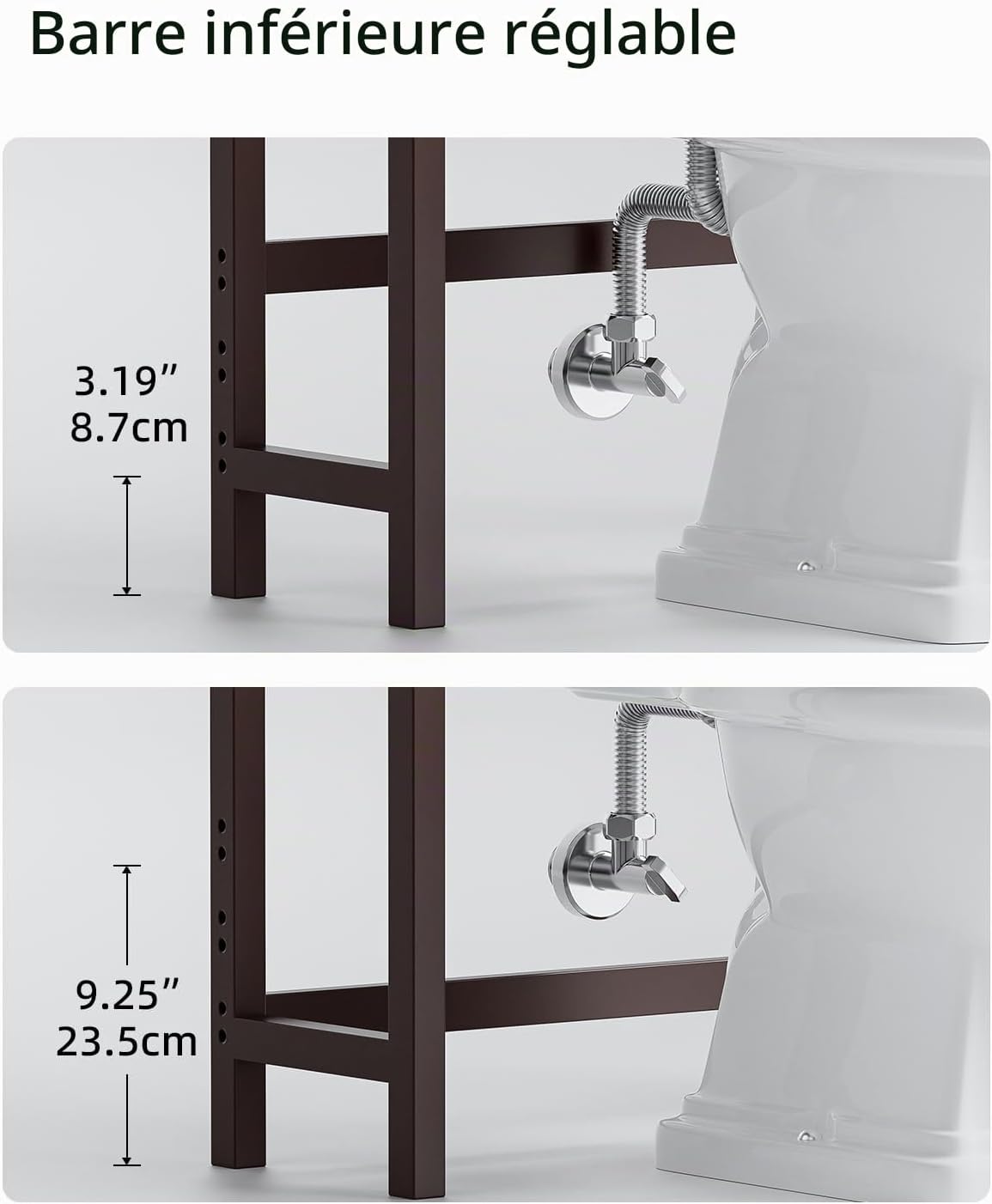 Space-Saving Bamboo Over-Toilet Storage Organizer
