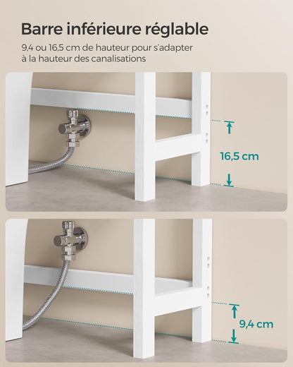 Adjustable Bamboo Toilet Storage Shelf