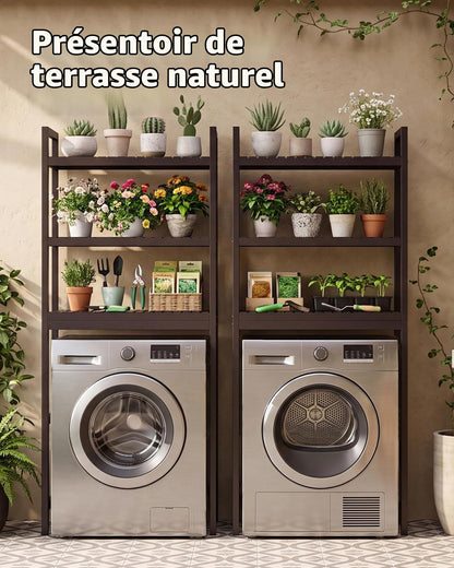 Space-Saving Bamboo Over-Toilet Storage Organizer